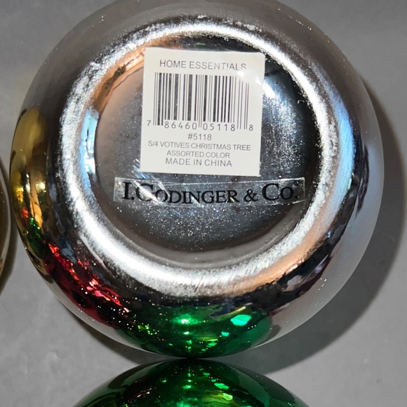 4Piece Metallic Holiday Votive Holders - Picture 5 of 12